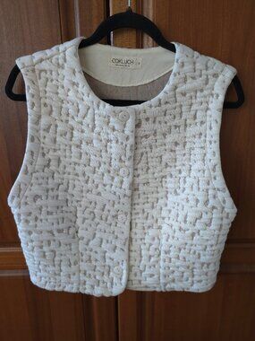 COKLUCH round neck button down vest womens, Made in Quebec